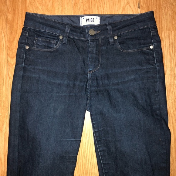 PAIGE Premium Denim Skyline Low Rise Skinny Jean Twilight Dark Wash Size 26 - Picture 4 of 12